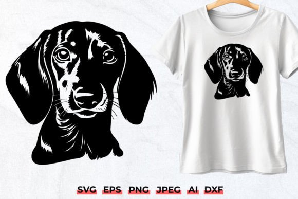 Dachshund Face SVG
