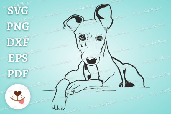 Lying Whippet Dog Cut File