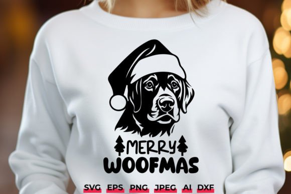 Merry Woofmas Christmas Lab Dog SVG