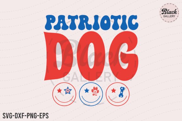 Retro 4th of July Dog SVG Design