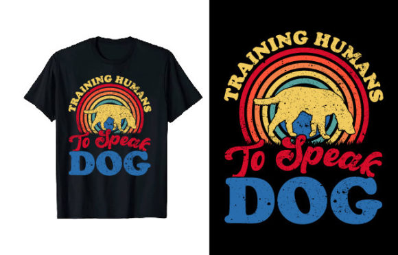 Retro Dog Training T-Shirt Design