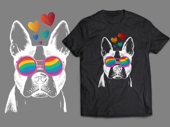 Valentine Dog Tshirt Design
