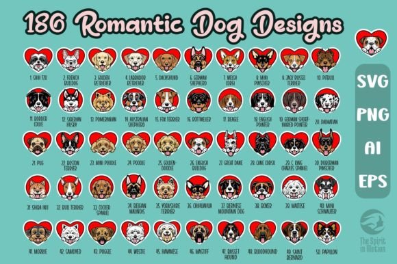 Valentine s Day Peeking Dog SVG PNG Set